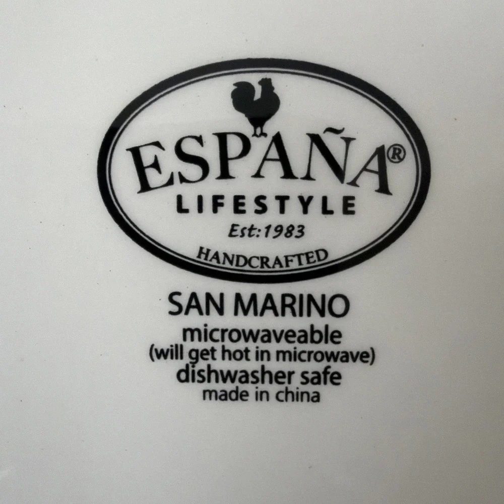 Handcrafted Espana Lifestyle San Marino Dinner Plate 11.25'' SomeScratches…..